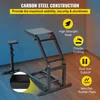 A racing wheel stand with various features highlighted by text and icons. Produktbild-Vorschau