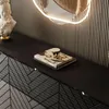 Kommode SANTILE auf goldenen Beinen, schwarz glänzend Produktbild-Vorschau 4