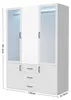 ProximaX Kleiderschrank 130x51.8x181.5cm Weiß mit Produktbild-Vorschau 3