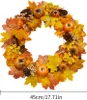 Herbstkranz, 17 Zoll Herbstkränze für die Haustür, Produktbild-Vorschau 2