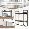 Wandregal für Badezimmer, mit Stange, Handtuchhalter und Produktbild-Vorschau 3