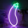 Aubergine Leuchtreklame LED Neonlicht USB Nachtlicht Produktbild-Vorschau 1