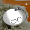 Anhänger oval mit zwei Herzen echtes 925 Silber Produktbild-Vorschau 2