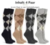 Black Snake Kniestrümpfe Karo mit Alpakawolle Damen Herren Produktbild-Vorschau 2