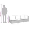 vidaXL Gartensofa mit Kissen 3-Sitzer Grau Poly Rattan Produktbild-Vorschau 9