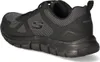A black Skechers sneaker is shown from a side-rear angle against a white background. Náhľad obrázku produktu