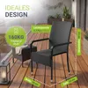 Juskys Polyrattan Gartenstühle Yoro 4er Set - mit Armlehnen Produktbild-Vorschau 4