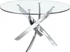 Angel Cerdá table à manger ronde en verre trempé en acier Voir les images du produit 6