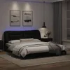CLORIS Bettgestell mit LED Schwarz 180x200 cm Kunstleder Produktbild-Vorschau 4