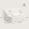 HOMCOM Sofa 2-Sitzer 142 cm Couch Polstersofa mit Armlehne, Produktbild-Vorschau 3