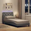 vidaXL Rám postele s LED bez matraca svetlosivá 90x200 cm Náhľad obrázku produktu 2