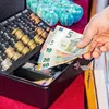 Geldkassette mit einem Euro-Münzzählbrett von HMF mit 30 cm Breite in Gelb Produktbild-Vorschau