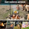 VEVOR Drehspieß Schwenkgrill Stahl 360 x 360 mm, Produktbild-Vorschau 6