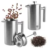 1L French Press kávovar Nerezová oceľ Čajová kanvica Kávová Náhľad obrázku produktu 1