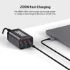 200W GaN snellader met EU-stekker – 6 poorten (3x USB-C + Productafbeelding-voorbeeld 5