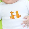 Mr. & Mrs. Panda  T-Shirt Füchse Liebe 0. - 6. Monat - Weiß Produktbild-Vorschau 4