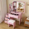 Table de maquillage élégante avec miroir et éclairage à 3 Voir les images du produit 2