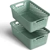 Two green storage baskets stacked on top of each other against a white background. Produktbild-Vorschau