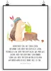 Mr. & Mrs. Panda Bild Igel Federschmuck DIN A4 - Weiß - Produktbild-Vorschau 1