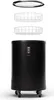 An exploded view of a black mini-fridge with its components separated. Produktbild-Vorschau