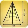 A diagram of a conical structure with measurement indicators. Produktbild-Vorschau