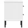 vidaXL Table de nuit OSLO avec pieds métalliques Blanc Pin Voir les images du produit 6