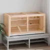 vidaXL Klec pro křečky 89,5x45x45 cm z masivního jedlového Náhled obrázku produktu 1