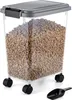 Relaxdays Futterbehälter mit Rollen & Schaufel, 20 l, HBT: Produktbild-Vorschau 1