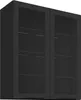 Küchen Glashängeschrank 80 cm SIENA Schwarz Küche Produktbild-Vorschau 1