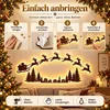 Weihnachtsbeleuchtung Holz Wanddeko, LED Rentier Dekoration Produktbild-Vorschau 6