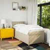 vidaXL Boxspringbett mit Matratze Creme 90x200 cm Stoff Produktbild-Vorschau 3
