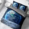 FEBE 3D Bettwäsche Galaxis Bettbezug-Set Weltraum 135x200 + Produktbild-Vorschau 2