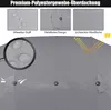 Close-up view of a gray umbrella fabric, showing water droplets, ventilation, and UV protection. Podgląd zdjęcia produktu