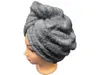 Rychleschnoucí froté turban na vlasy tmavě šedý, 100% Náhled obrázku produktu 1