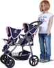 Zwillingspuppenwagen Milo - "Navy pink bear" Produktbild-Vorschau 4