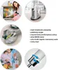 A collage of images showing a hand blender in various contexts, including use in the kitchen, in packaging, and with a family. Text highlights product features. Náhľad obrázku produktu