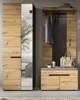 Garderobe Set 3-teilig "Cooper" in Artisan Eiche und grau Produktbild-Vorschau 2
