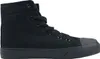 A black high-top sneaker is shown from the side against a white background. Produktbild-Vorschau