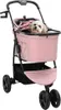 vidaXL Poussette pliante pour animaux rose 78 x 54 x 101 cm Voir les images du produit 1