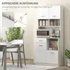 HOMCOM Mobile da cucina, mobile alto con ripiano Anteprima dell’immagine prodotto 7