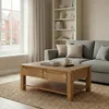 Couchtisch Eiche Massivholz 110x70 cm mit 2 Schubladen Produktbild-Vorschau 4