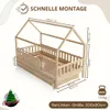 Crazy Pine Hausbett mit Schubladen 90x200 cm – Kinderbett Produktbild-Vorschau 2