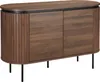 Credenza moderna rettangolare 2 ante L120 cm legno scuro - Anteprima dell’immagine prodotto 2