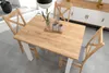 Stół do jadalni 70 x 100 cm kolor biały i dąb złoty craft Podgląd zdjęcia produktu 1