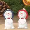 Schneemann blaue Mützen 8er Set je 5 cm Produktbild-Vorschau 3