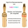 NEXMEX Bananenstecker 4mm schraubbar 4x Stecker vergoldet Produktbild-Vorschau 4