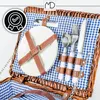 Kosz piknikowy koszyk wiklina termotorba sztućce talerze Podgląd zdjęcia produktu 6