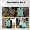 Wiltec Sacoche sac à dos étanche pour porte-bagages menthe Voir les images du produit 5