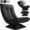 CASARIA® Fauteuil tout confort pivotant à 360° Noir Voir les images du produit 1