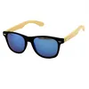 Retro Sonnenbrille Polarisiert Blau Verspiegelt Echte Holz Produktbild-Vorschau 5